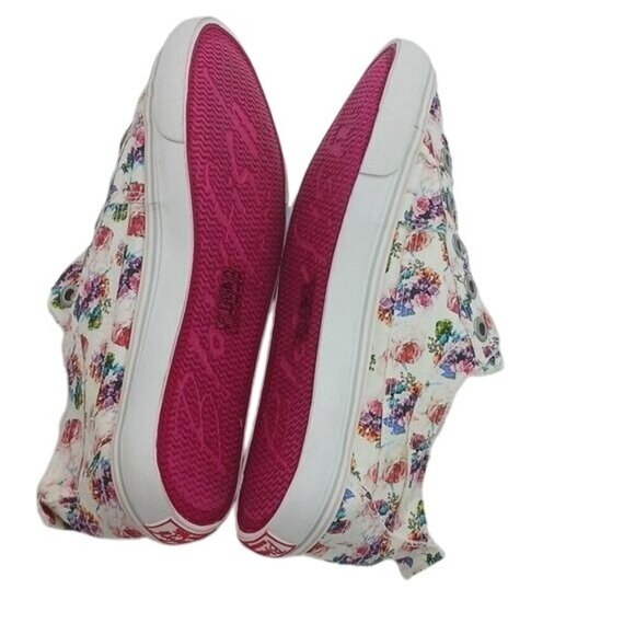 Blowfish Slip-On Sneakers Girls Size 5 Floral Distressed Canvas Shoes No Laces - Picture 7 of 8